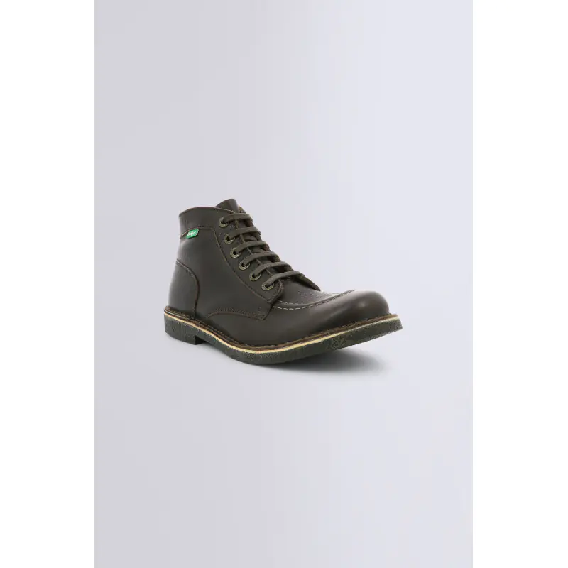 KICKSTONER MARRON FONCE SEMELLE MARRON BOTTINES Cuir Homme