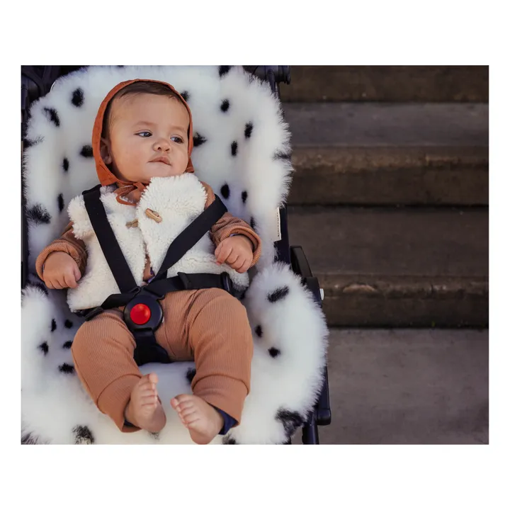 BINIBAMBA Peau de mouton pour poussette et couffin - 68x44 cm | Dalmatian