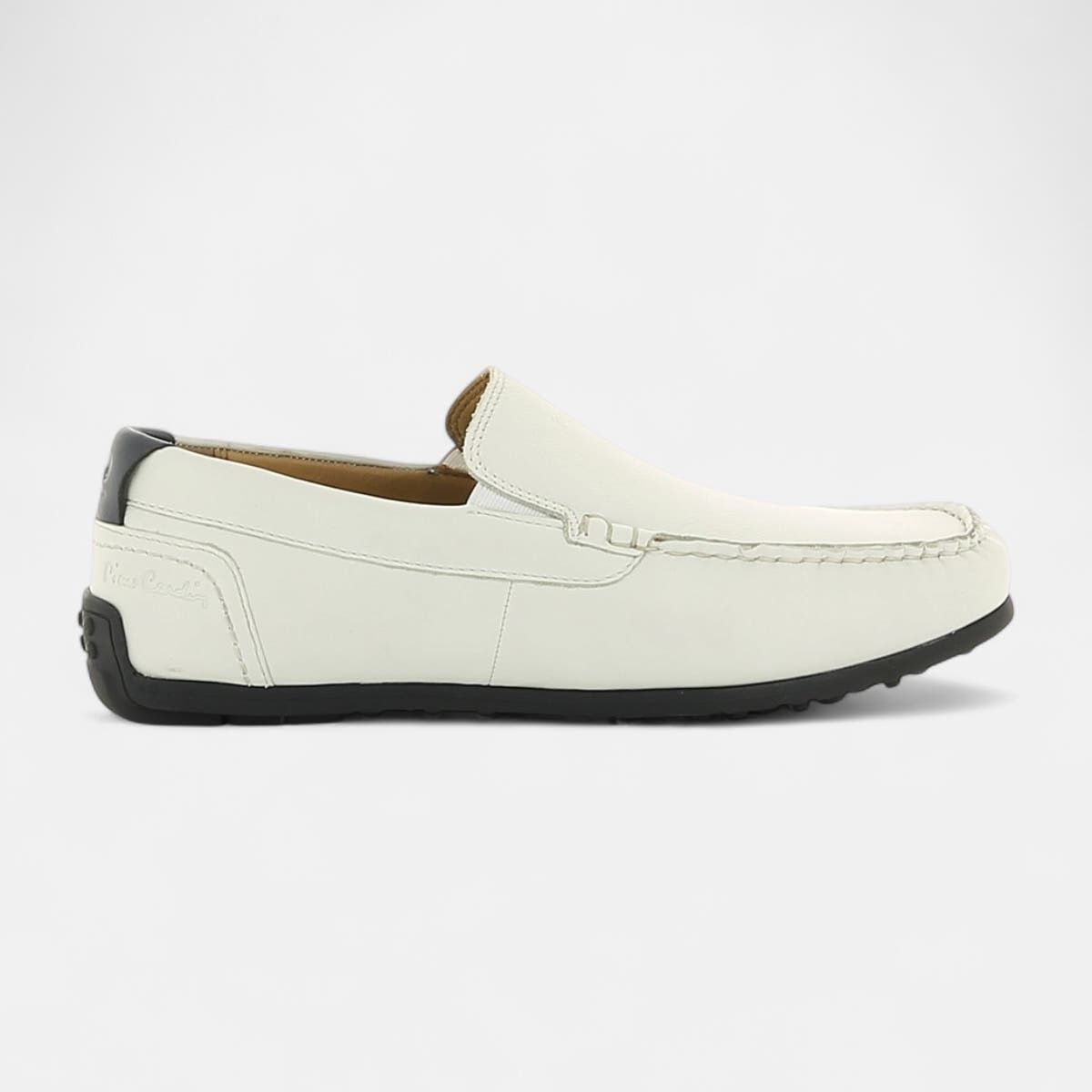 Mocassins Homme en cuir blanc