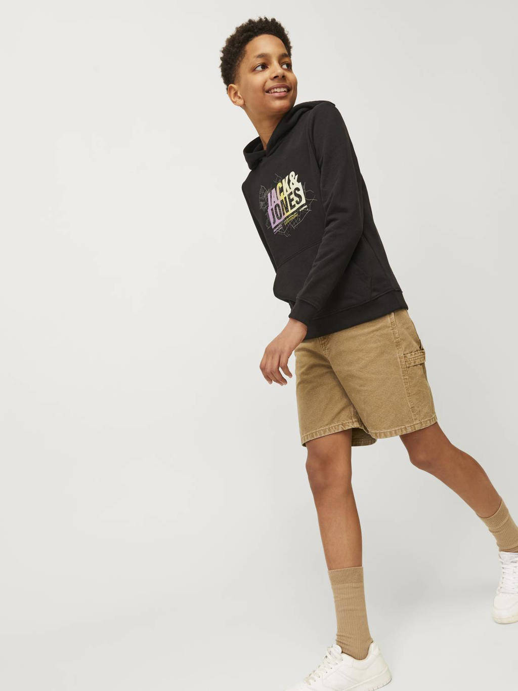 JACK & JONES regular fit casual short JJITONY lichtbruin