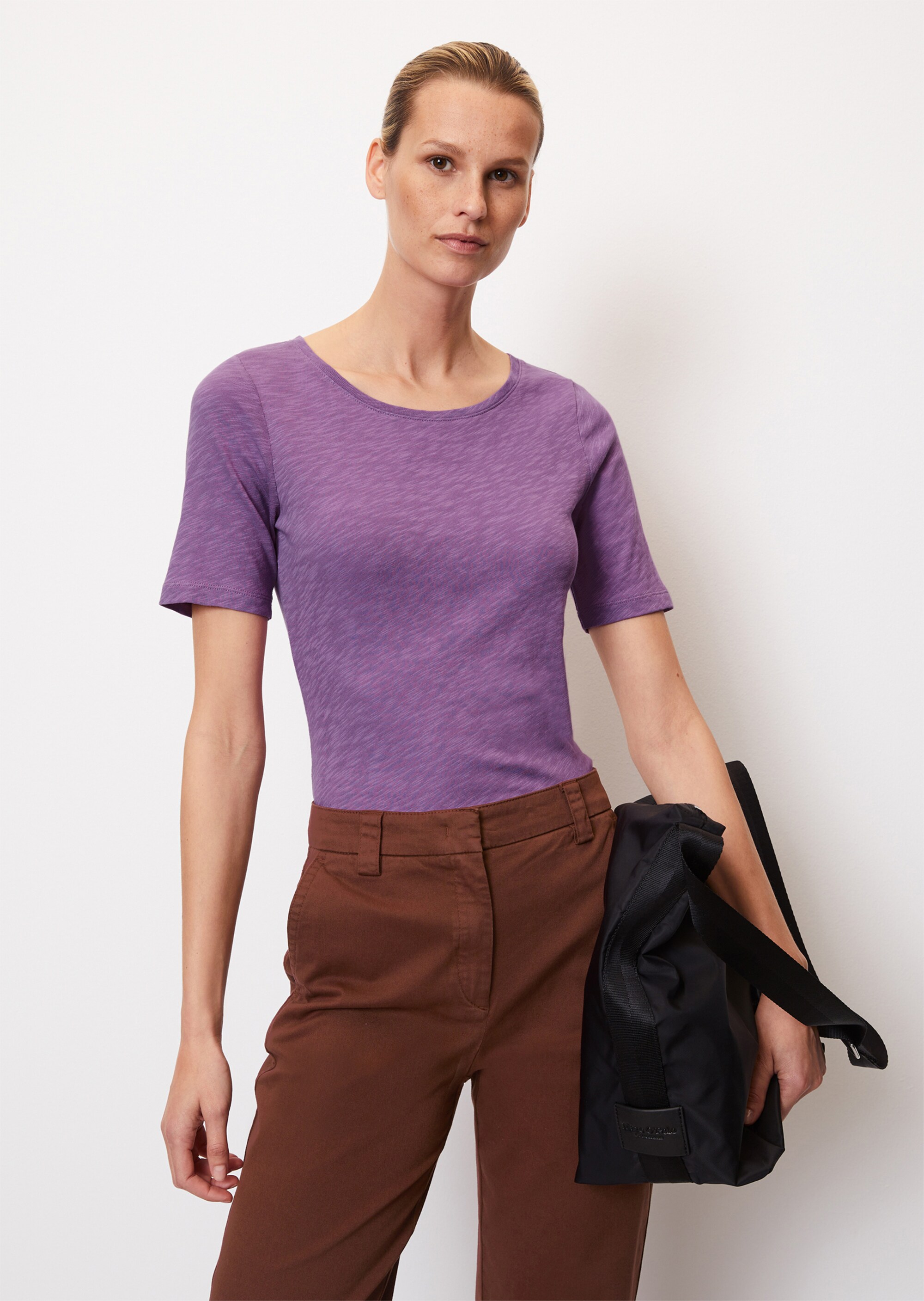 Slub-Jersey-T-Shirt regular aus reinem Organic Cotton