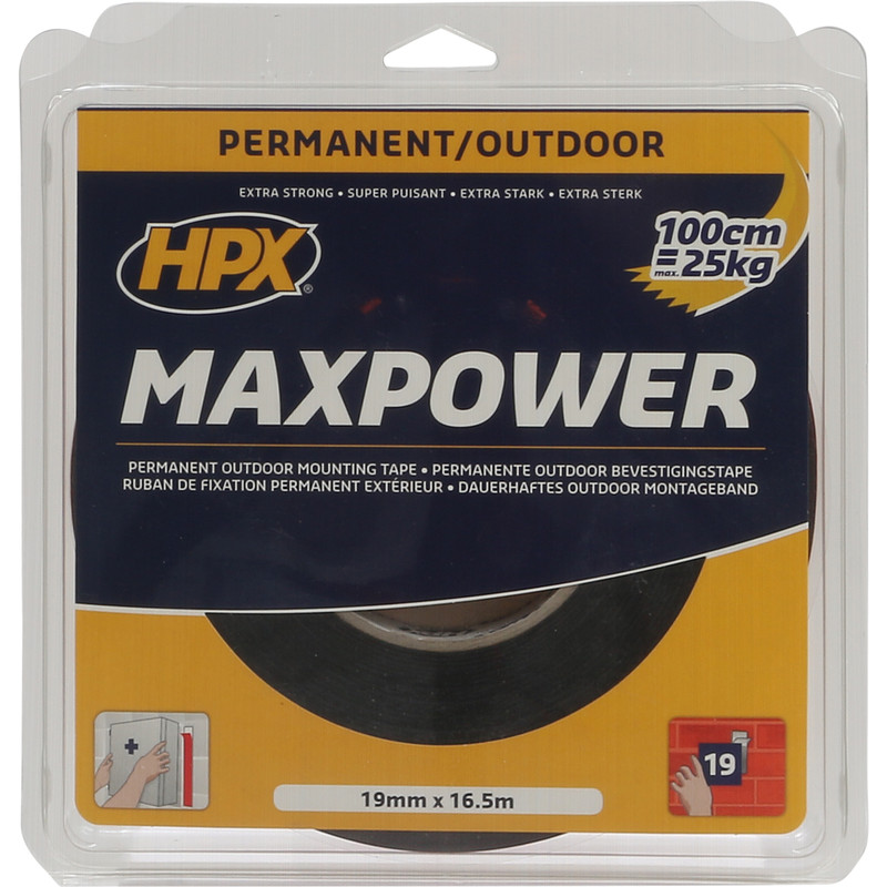 HPX bevestigingstape outdoor 19mmx16,5m