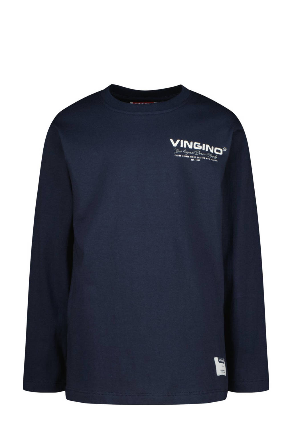 Vingino longsleeve Jal met backprint donkerblauw