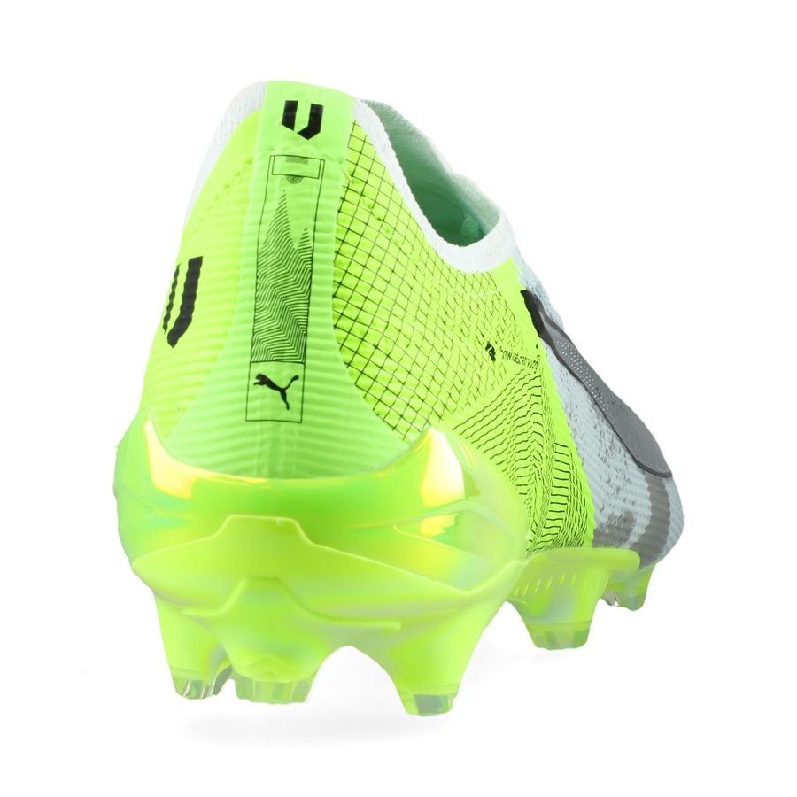 PUMA X Unisport Ultra 5 Ultimate FG Conquer your Mountain - Blanc/Vert/Argenté ÉDITION LIMITÉE