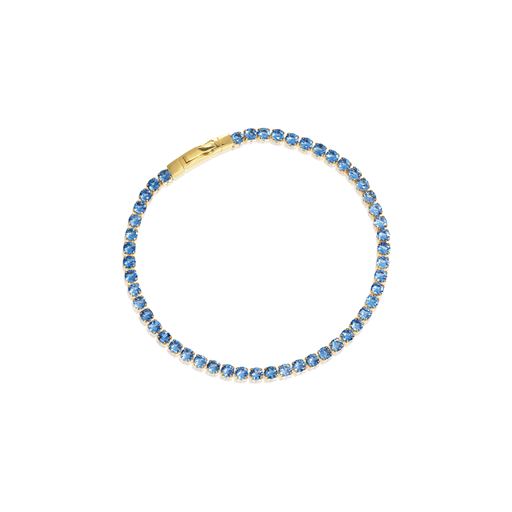 Sif Jakobs Jewellery Ellera Grande Armbånd, Guld/Blå, 19 cm