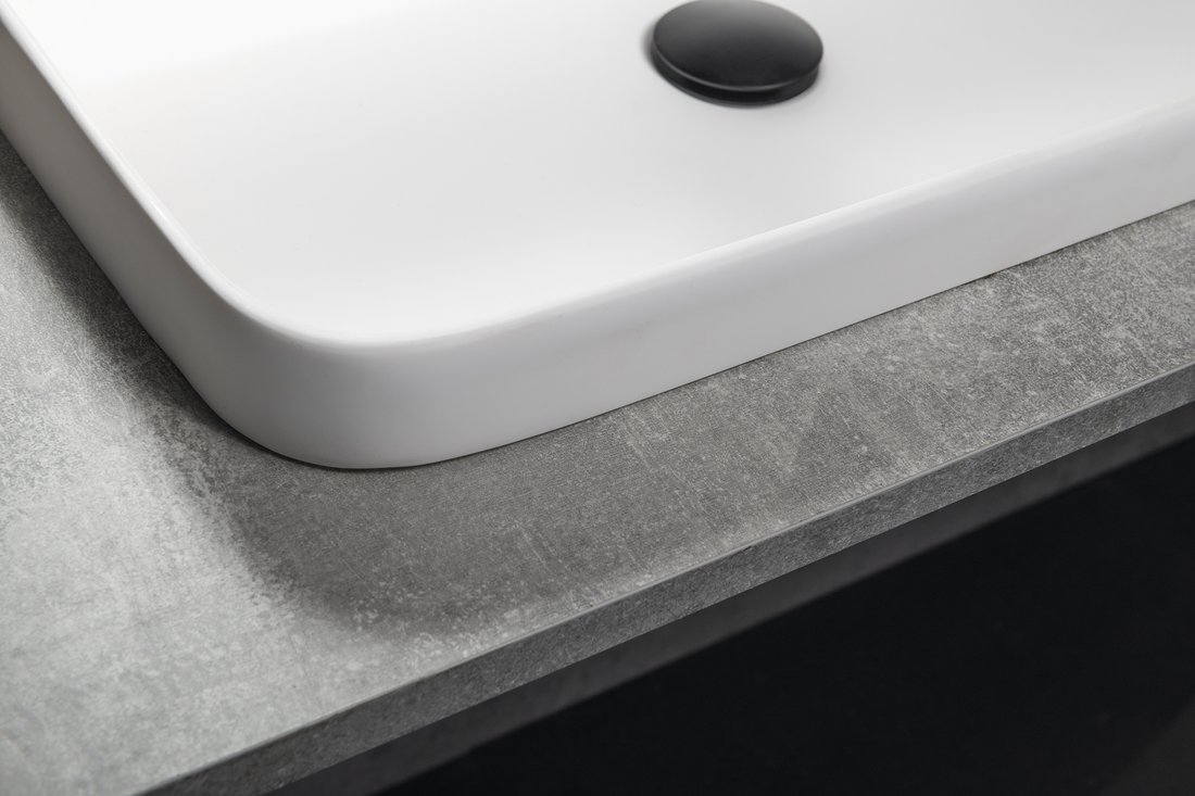 Sapho Brahea waskom 55x40cm solid surface wit mat met kraangat
