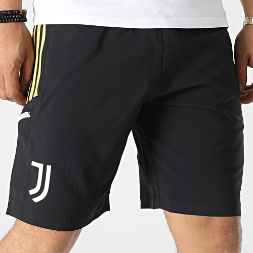 Short Jogging A Bandes Juventus H56708 Noir