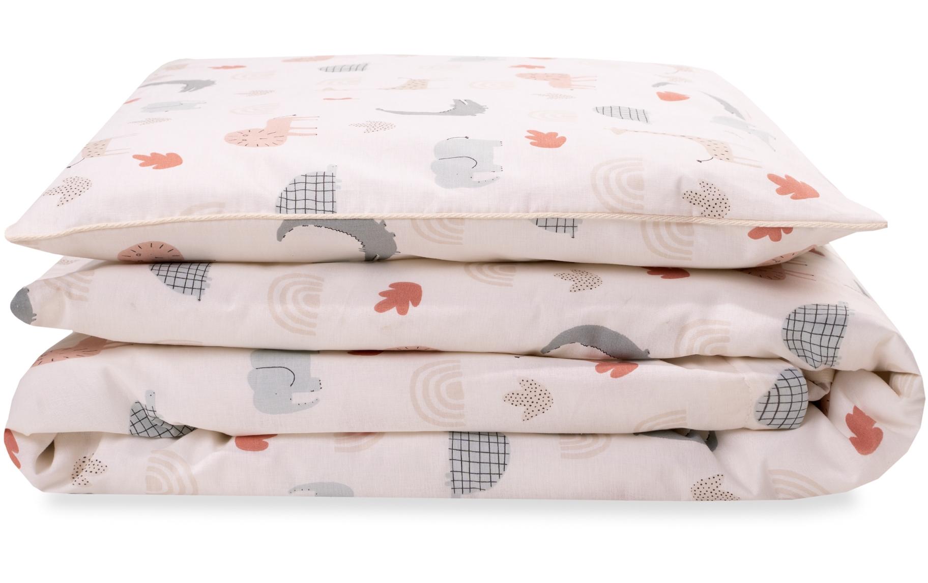 Kinderbettwäsche Organic Wild Friends 40 x 60 / 100 x 135 cmBettwäsche-Set mit Wildtier-Motiven