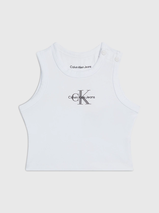 Camiseta regata com monograma para recém-nascidos