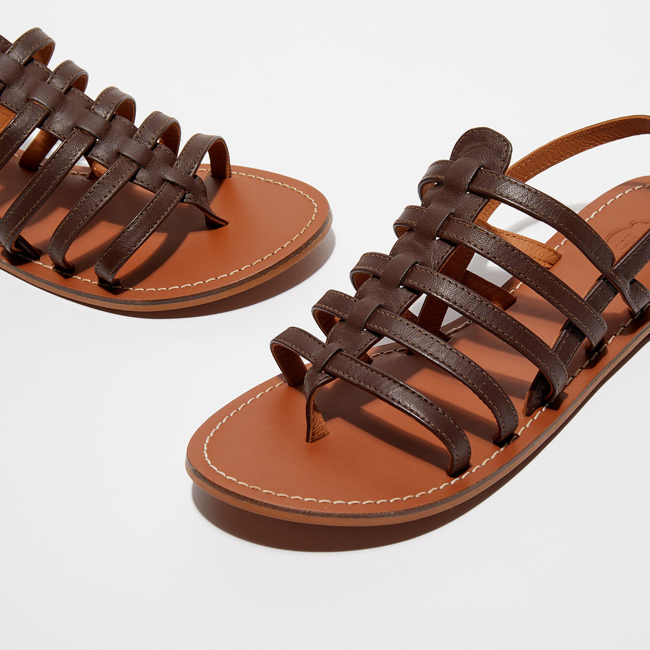 Apologie Studio Sandales en Cuir Alba marron