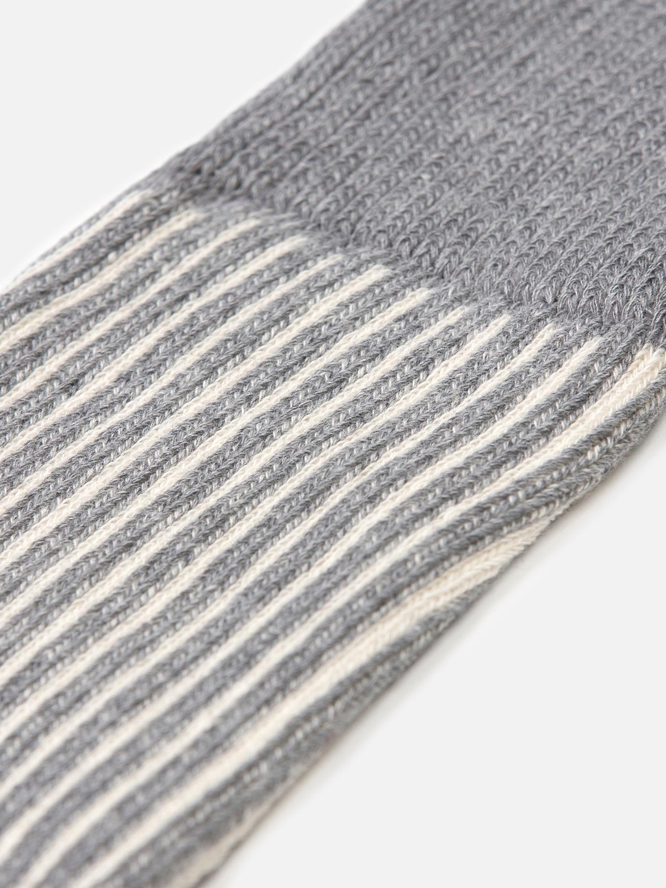 Chaussettes Berty à rayures structurées grises