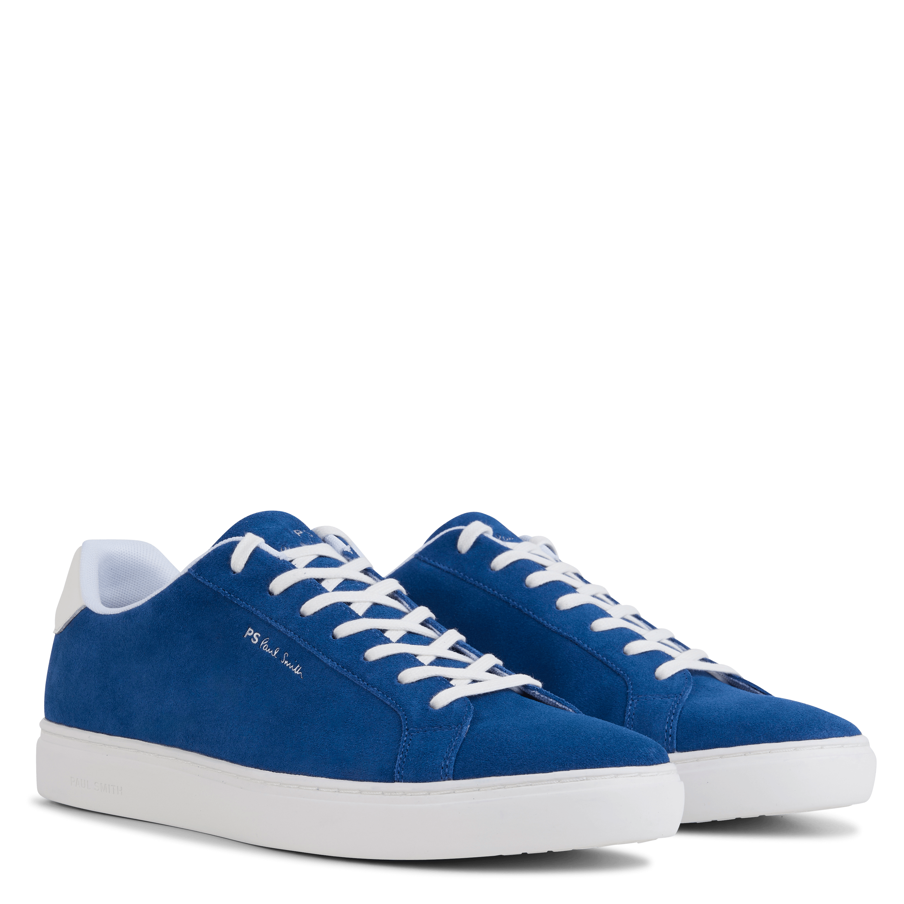 Baskets basses en cuir velours | Bleu