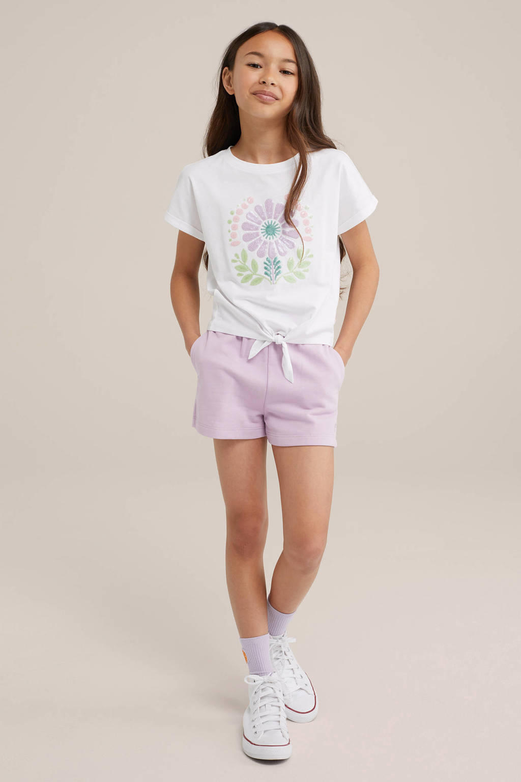 WE Fashion sweatshort lila
