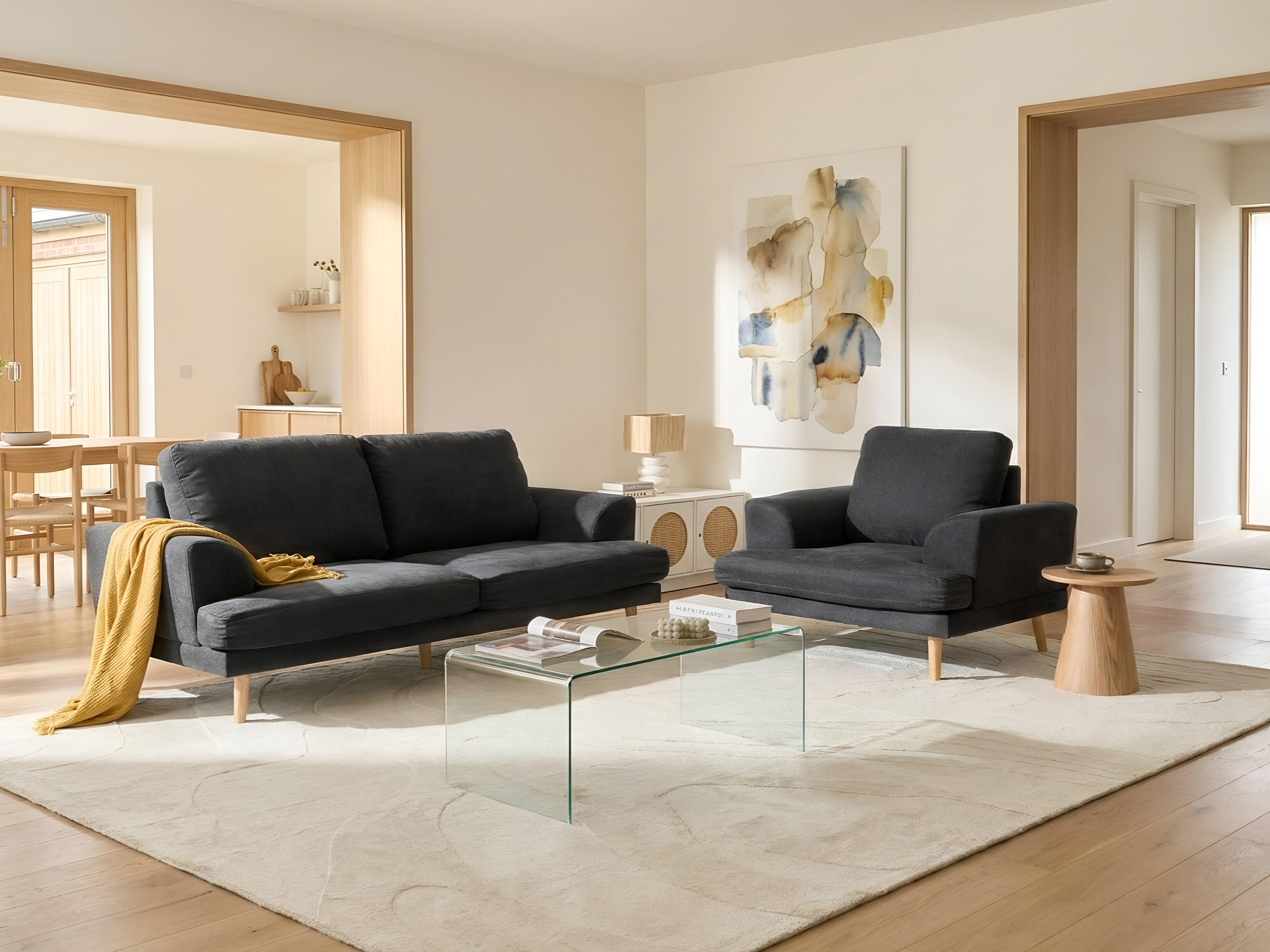 Fauteuil KILDAL Stof Zwart