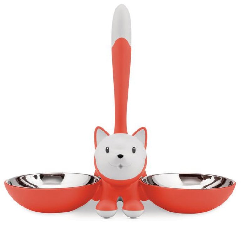 Alessi Tigrito kattenvoerbak Ø16 grijs
