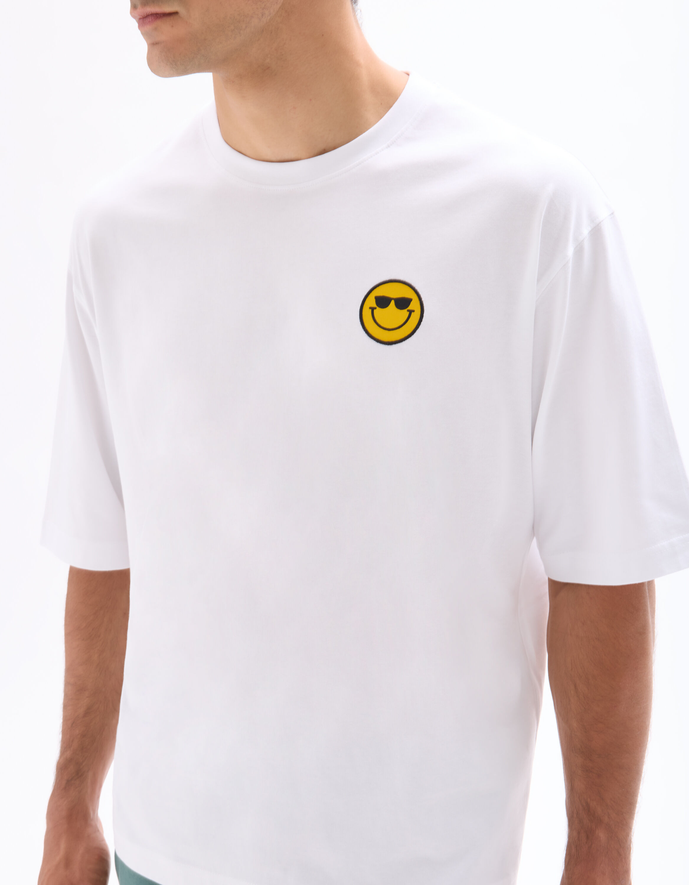 SMILEY - T-shirt homme blanc