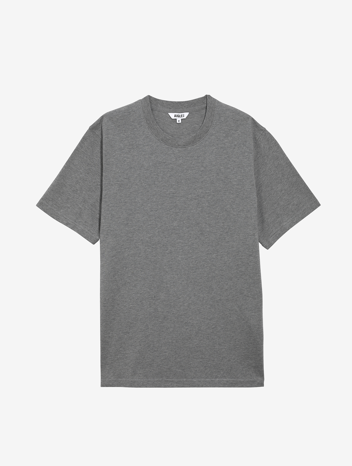 T-shirt col rond LIGHT HEATHER GREY