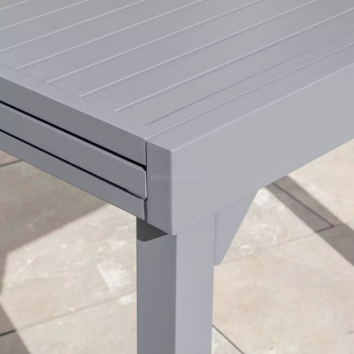 Table de jardin extensible en aluminium 8 places (90/180 x 90 cm) Murano Gris ardoise