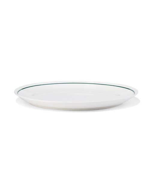 Assiette plate Ø26 cm Tablemates new bone blanc avec du vert