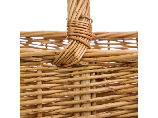 Panier en osier marron 38x31x19/30h