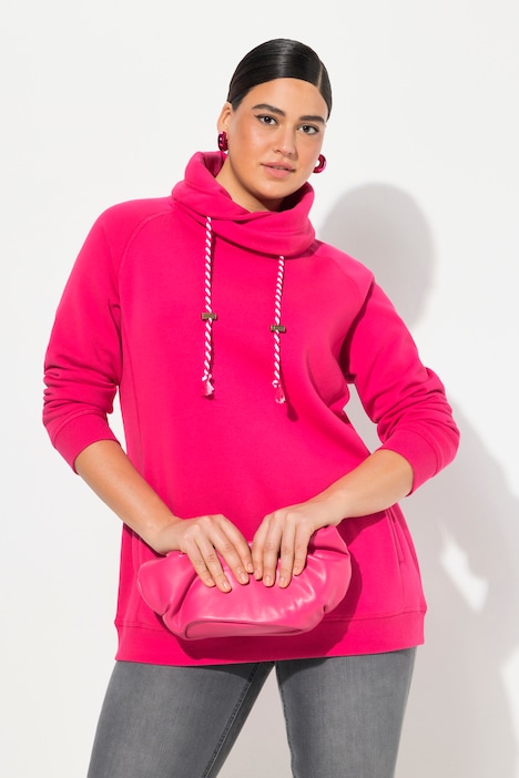 Sweatshirt, weiter Stehkragen, Taschen, Raglan-Langarm