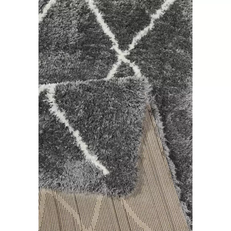 Wecon home Hochflorteppich Afella grau weiss