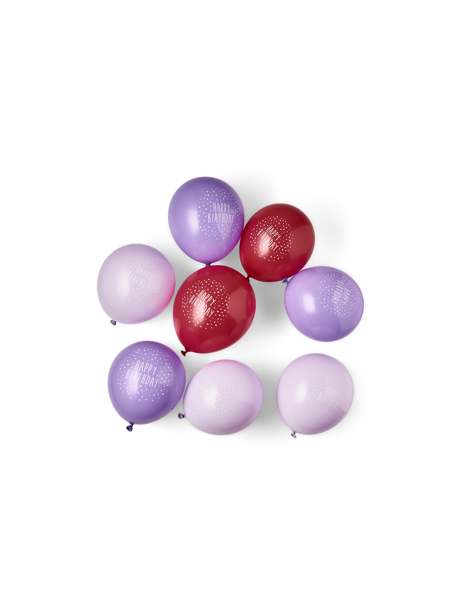 Fødselsdagsballoner Ø30 cm | Latex. 8 stk. | Lilac