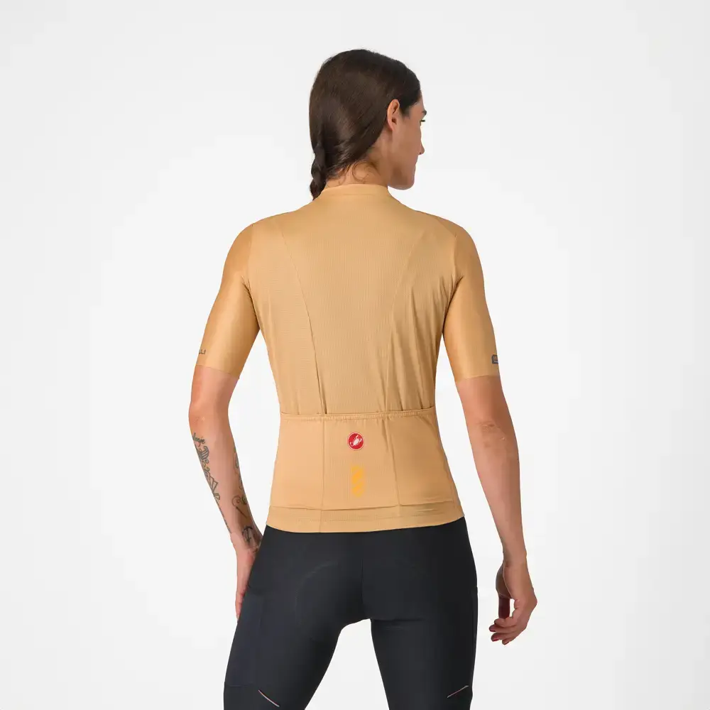 Castelli Unlimited Fietsshirt Korte Mouwen Bruin Dames