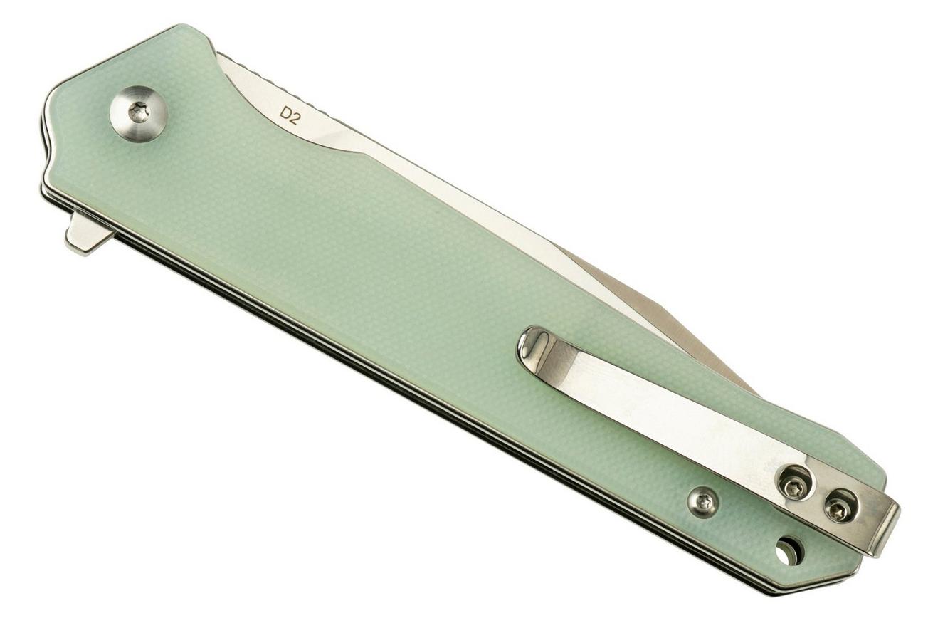 QSP Knife Mamba V2 QS111-J1, Satin, Jade G10, zakmes