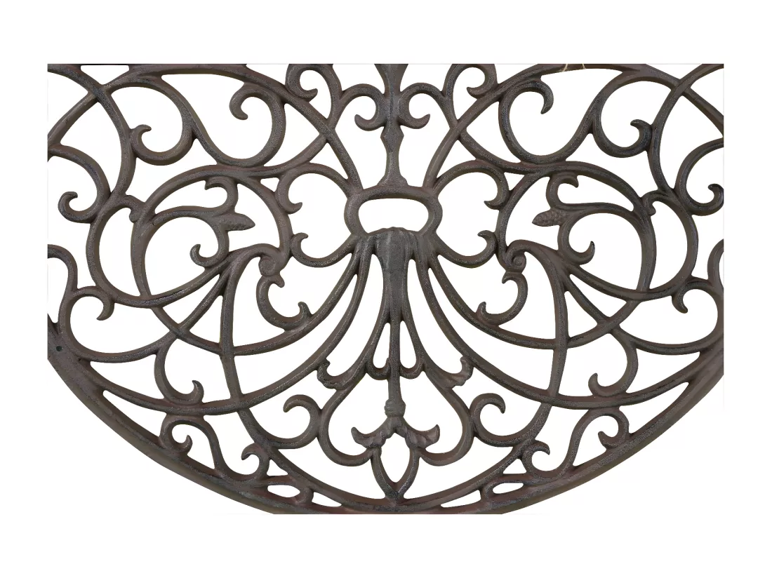 Paillasson demi lune fonte Fonte Marron - Décoration d'Autrefois