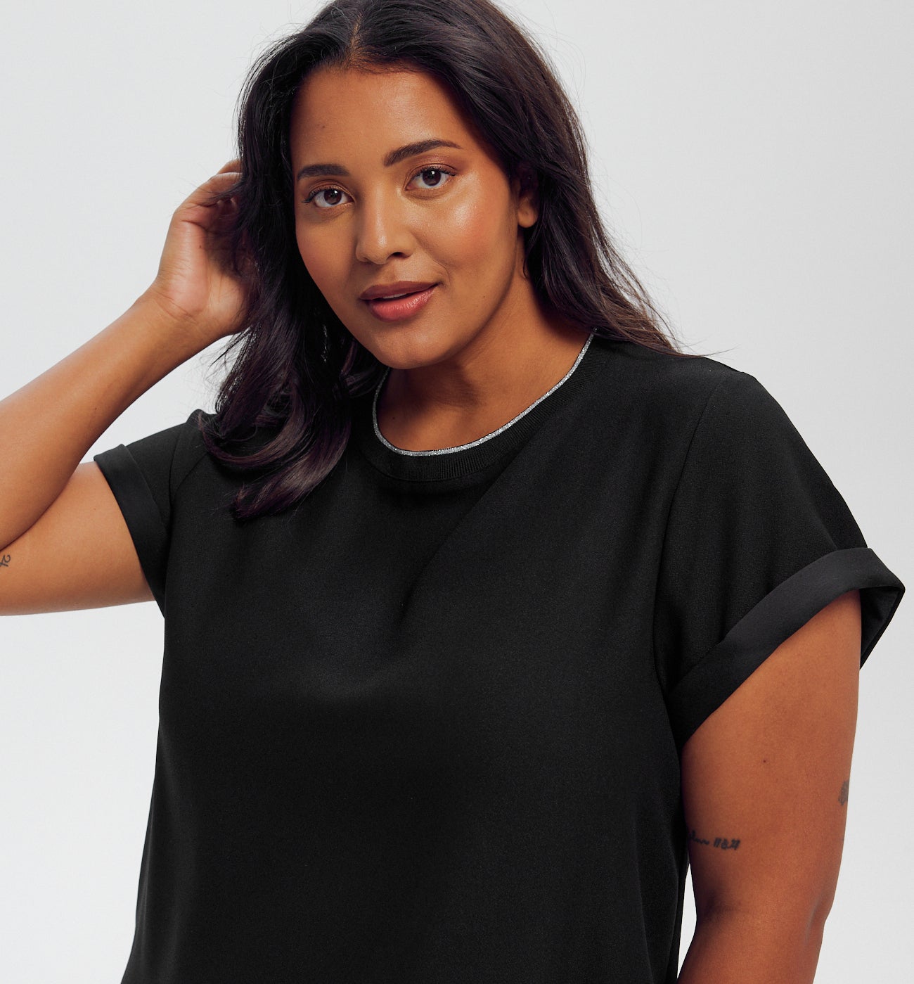 Robe manches courtes Femme - Noir