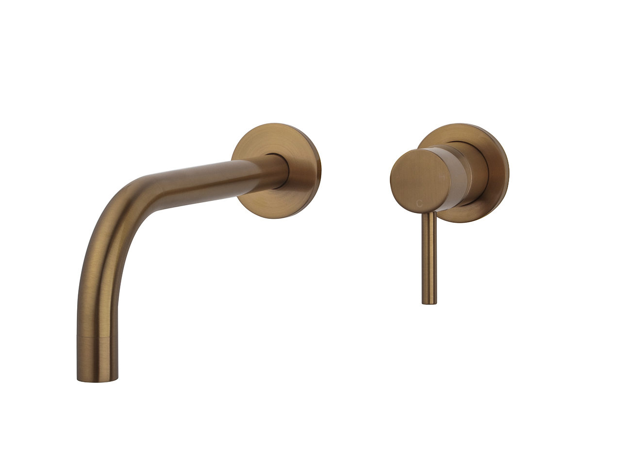 Mueller Bronzo Slim inbouw wastafelkraan met Coldstart 20cm uitloop geborsteld brons