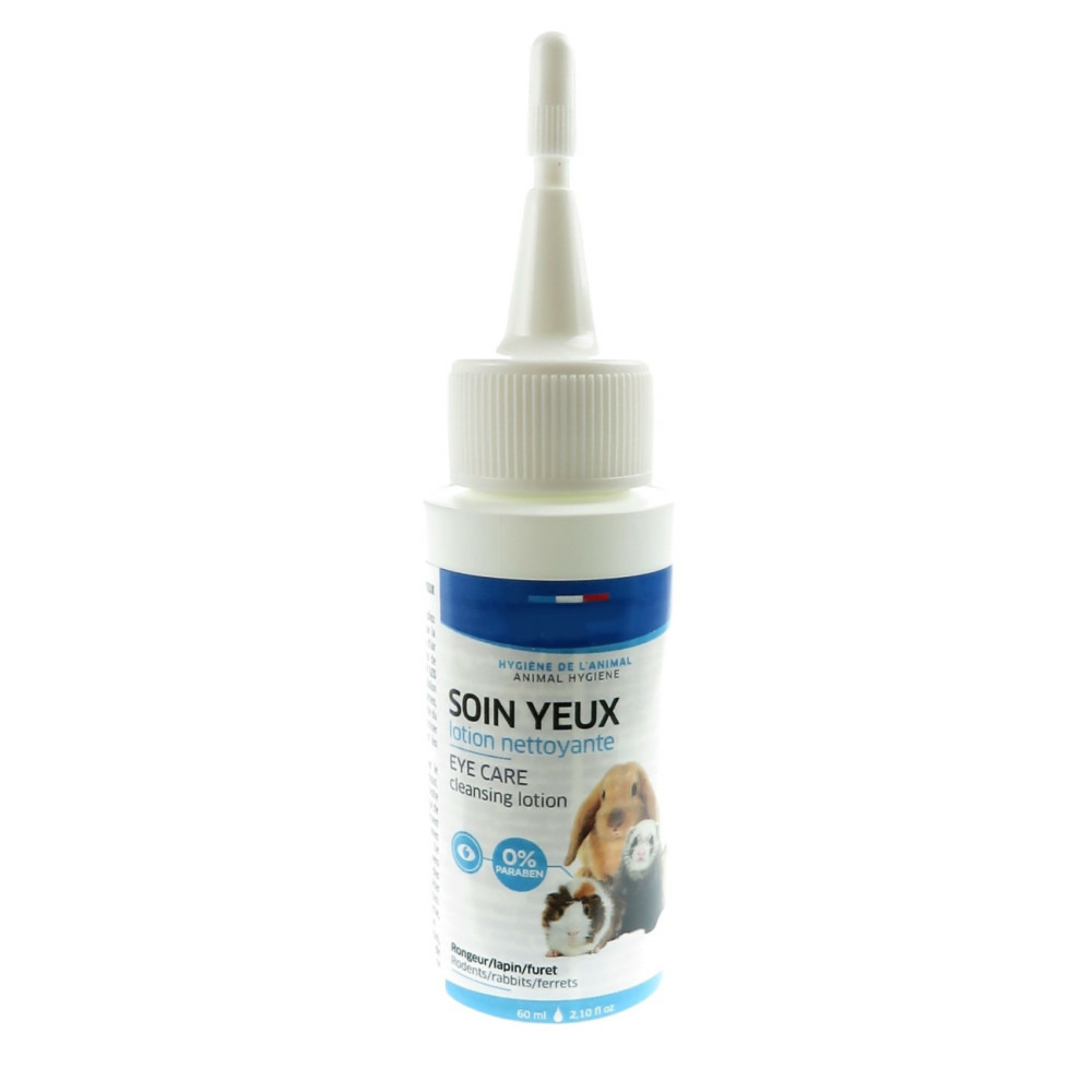 Nettoyant pour les yeux 60 ml, pour rongeurs, lapins, furets