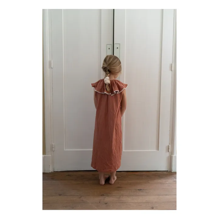 Risu Risu Robe de Nuit Aline Coton Bio | Terracotta