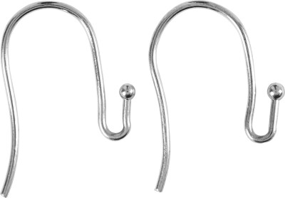 Fransk Ørekrog - L 21 MM - Tykkelse 0,7 MM - Forsølvet - 6 Stk