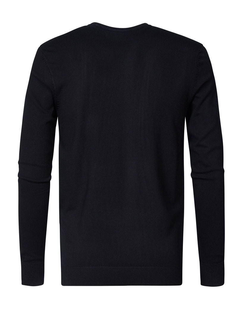 PETROL IND PULL HOMME EN MAILLE  COL ROND NOIR