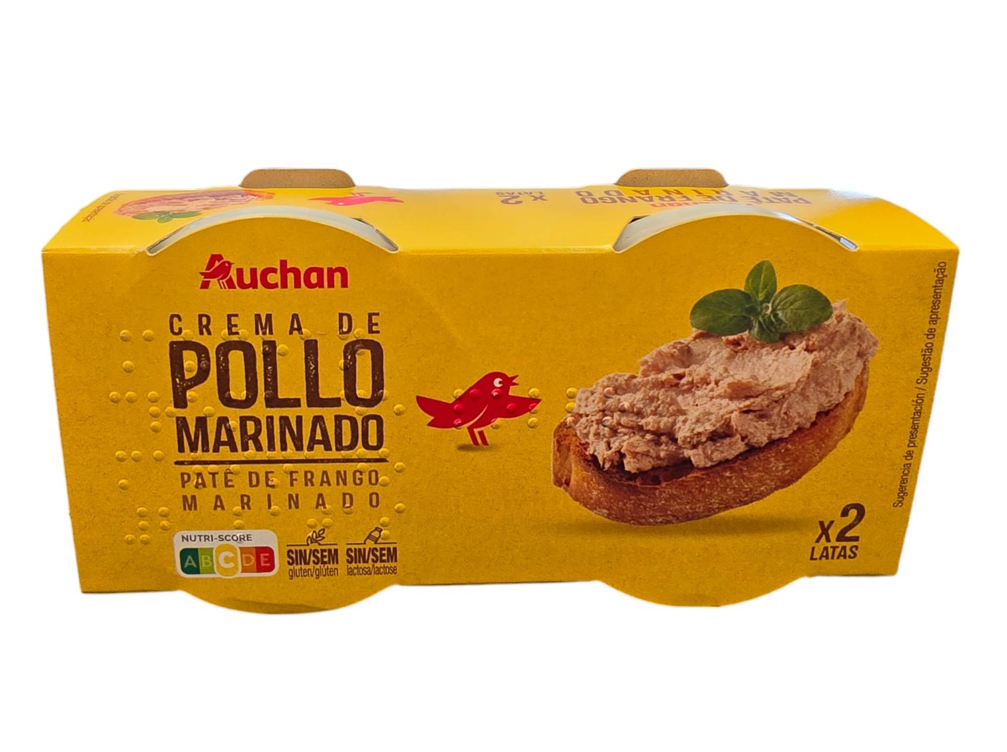 PATÉ AUCHAN FRANGO MARINADO 2X80G