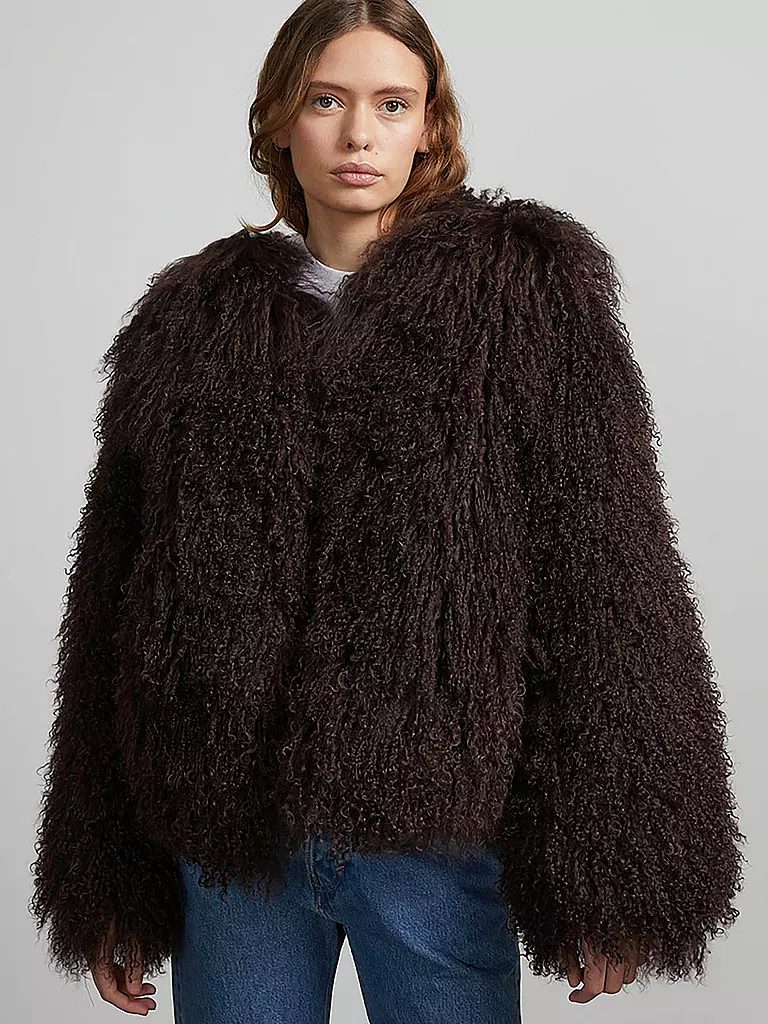 MEOTINE Felljacke schwarz