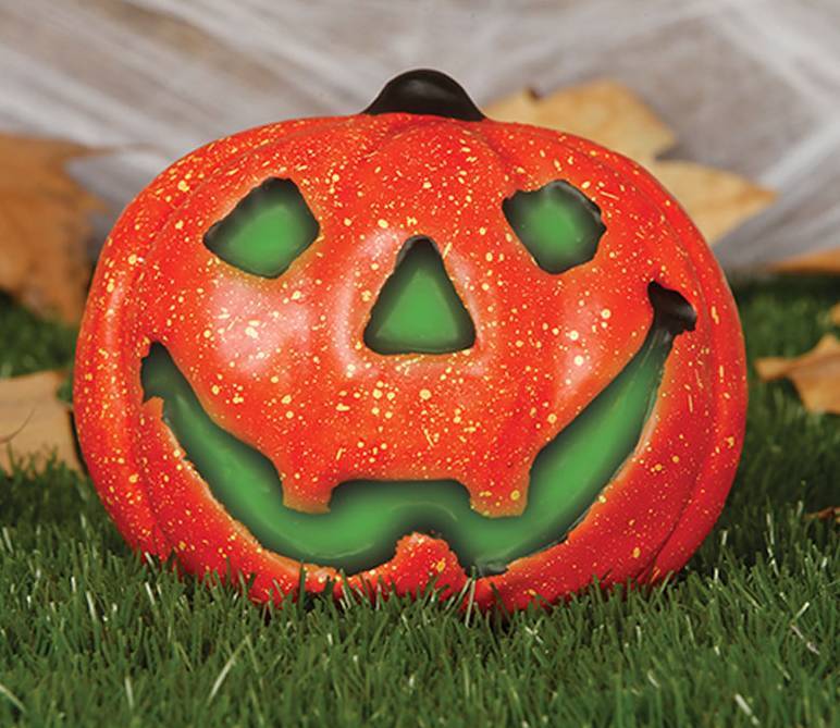 Halloween Pompoen met Licht 17cm