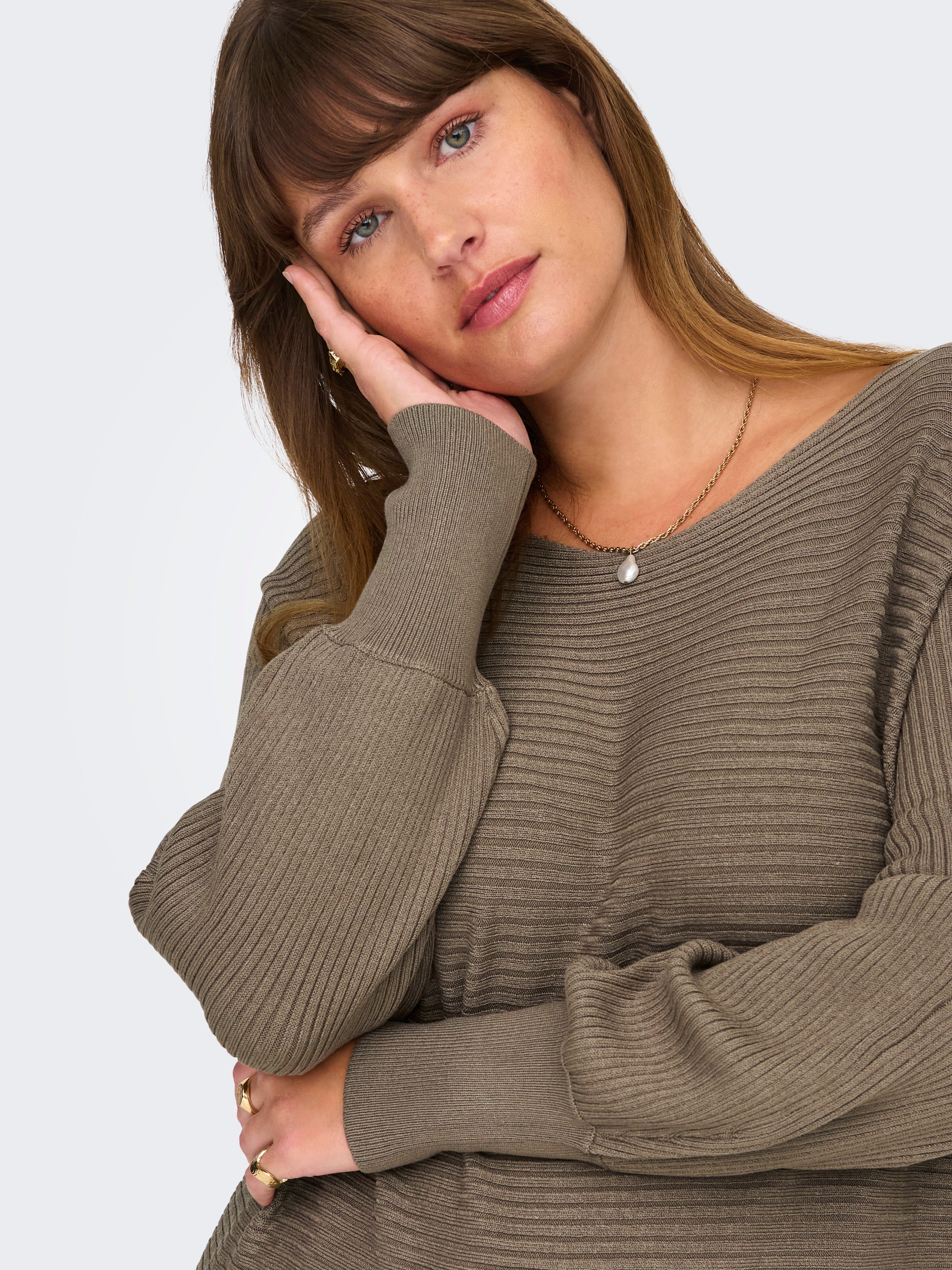 CARNEW Strickpullover Walnut