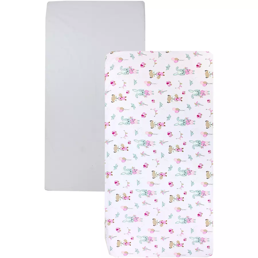 TupTam Baby Kinder Spannbettlaken 2er Pack rosa