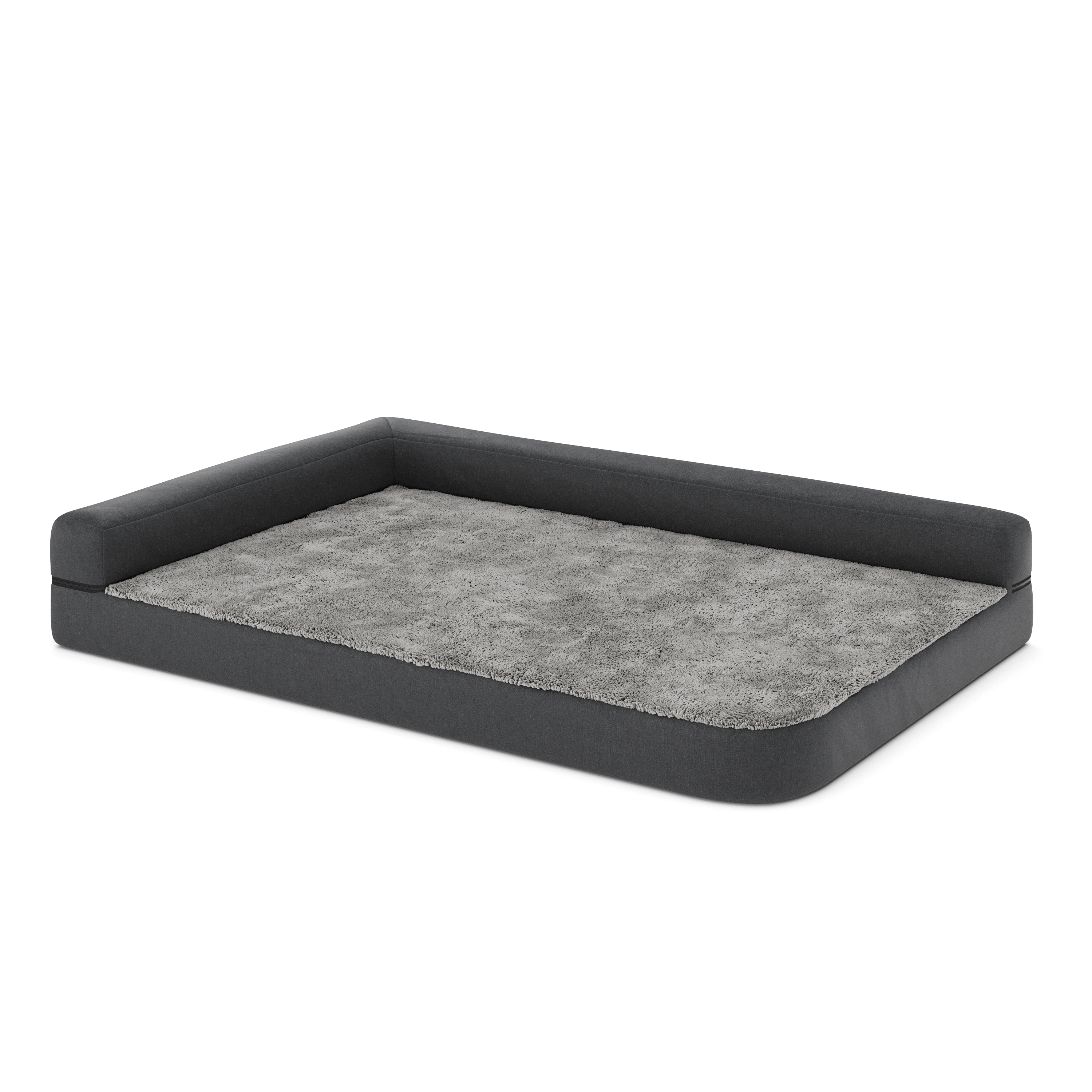 Hundebett orthopädisch WINSTON 120 x 80 cm grau