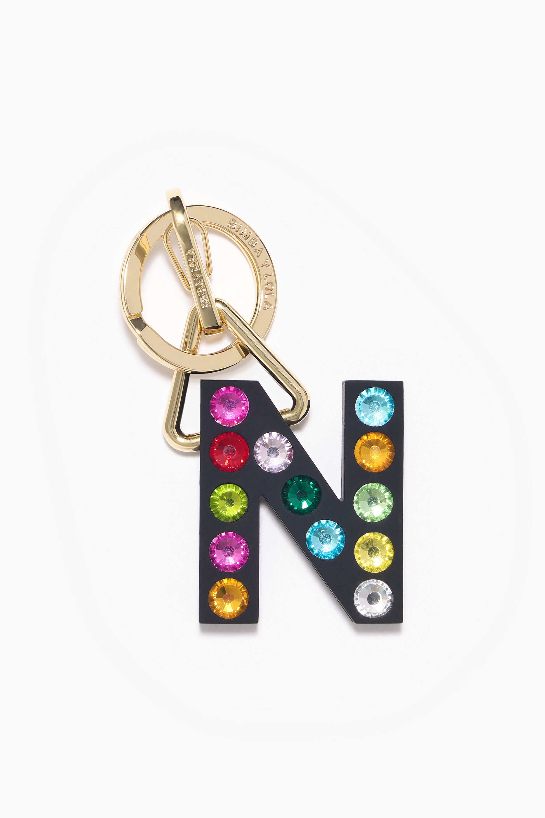 Chaveiro de silicone com a letra N