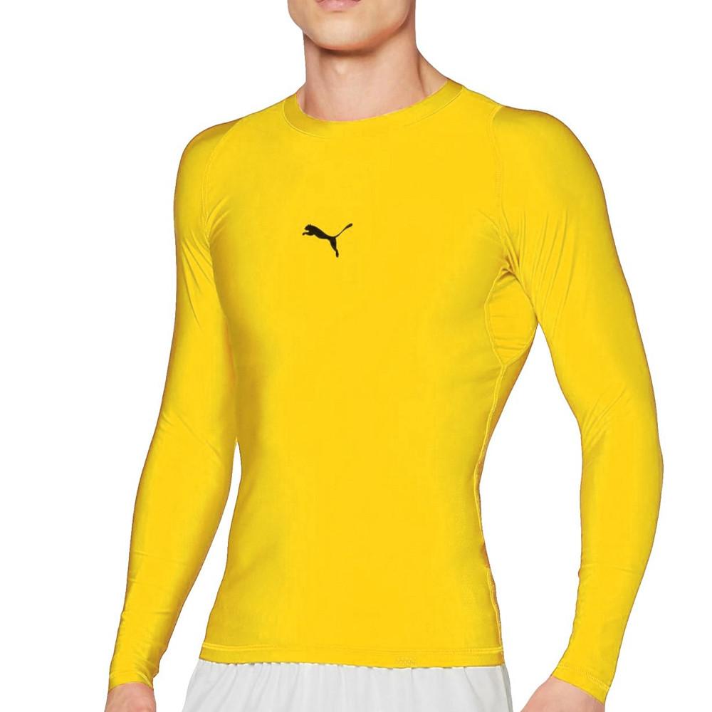 Puma T-shirt Manches Longues Jaune Homme Puma Train Compres
