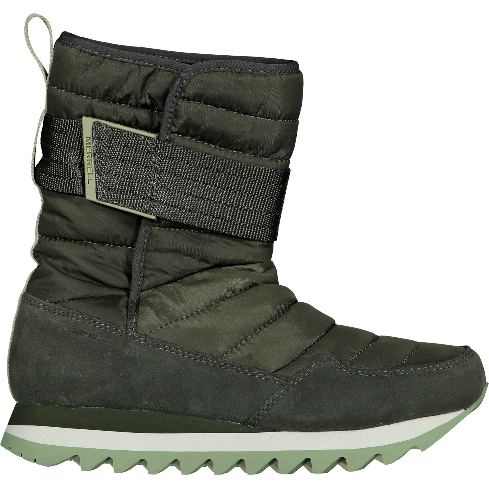 Merrell Damen-Winterboot Alpine Tall Strap WP olive, 38