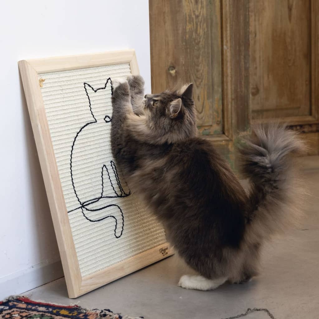 Panneau griffoir pour chats sammy 50x40x2 cm bois