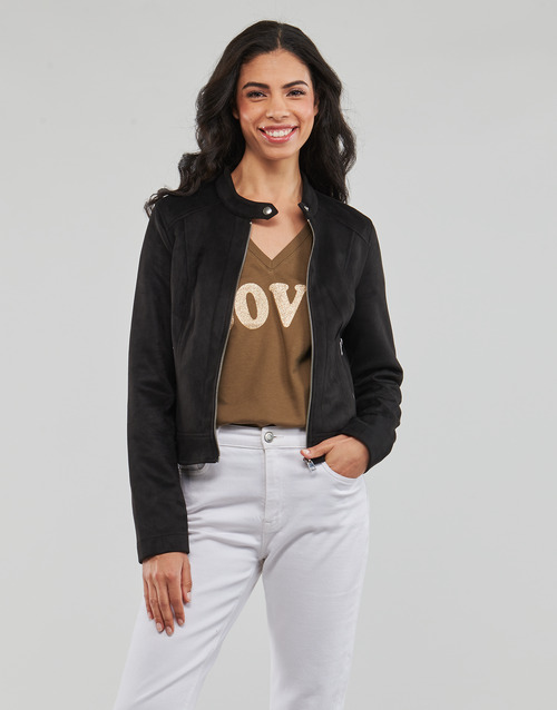 Vero Moda - VMJOSE MARI SHORT FAUX SUEDE JACKET BOOS - Noir
