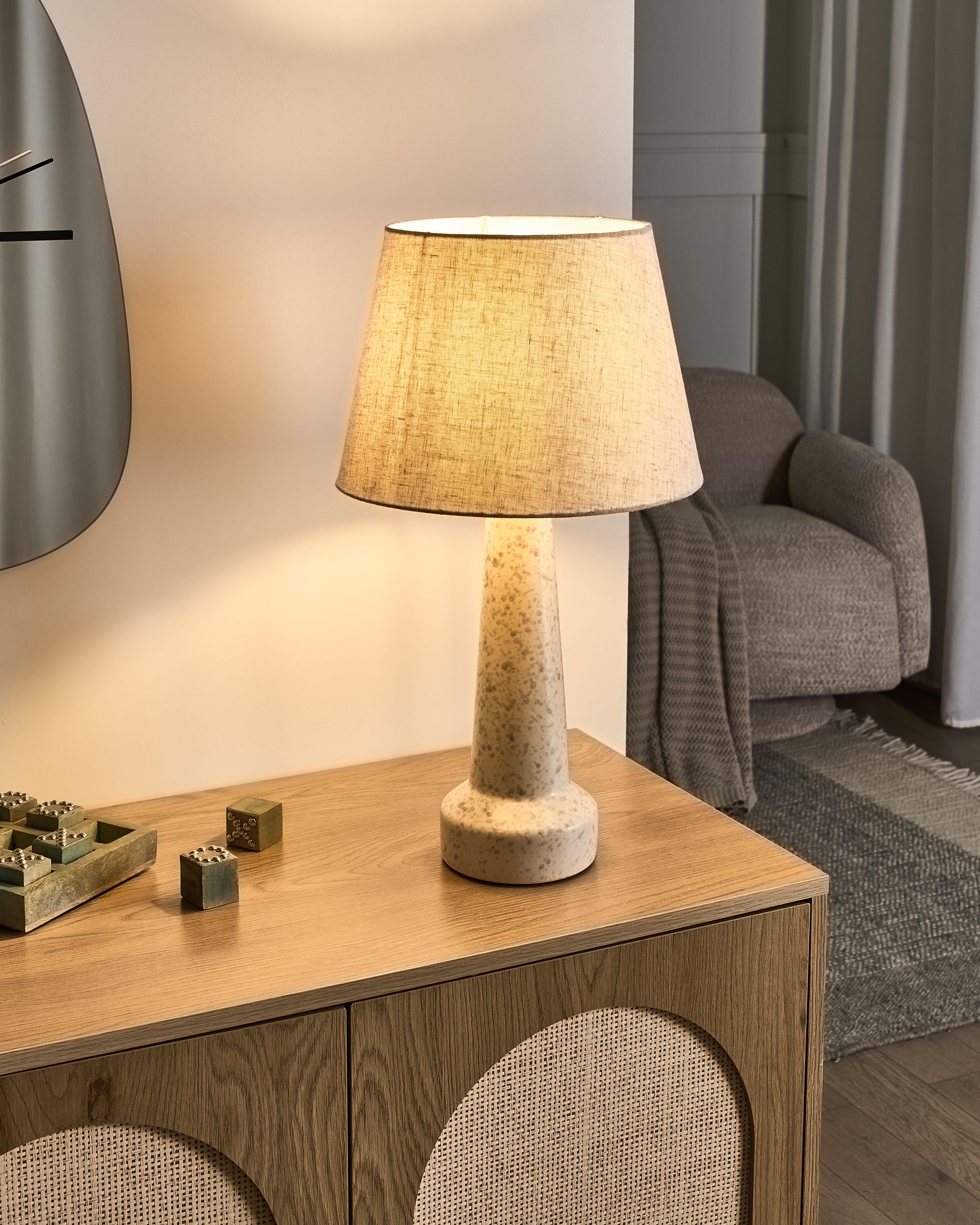 Tafellamp HUMUYA Keramiek Lichtbeige