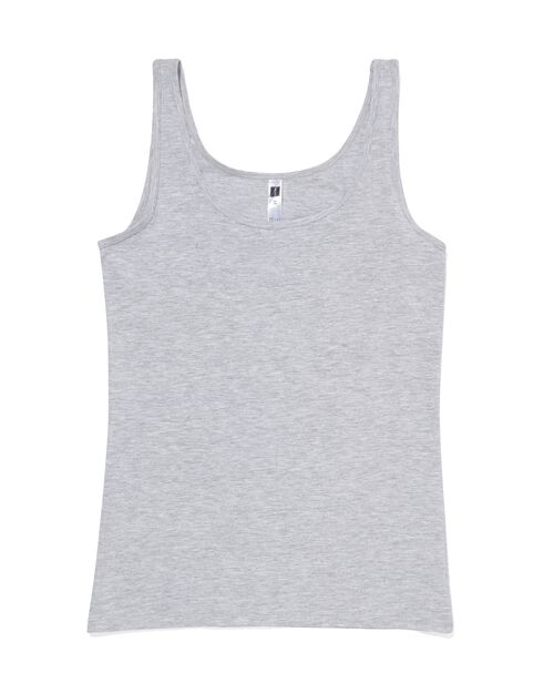 débardeur femme en coton gris chiné