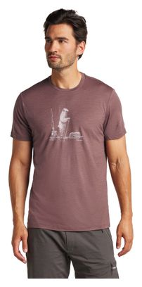 T-shirt Technique Manches Courtes Homme Icebreaker Merino 150 Tech Lite Polar Paddle Marron